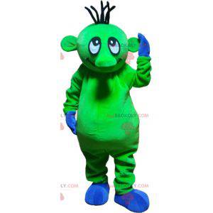 Mascotte d'extra-terrestre vert flashy rigolo - Redbrokoly.com