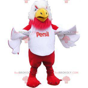 Gigantische witte en rode vogel mascotte - Redbrokoly.com