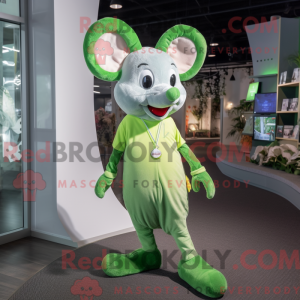 Lime Green Mouse maskot...