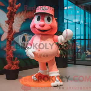 Pink Clown Fish mascot...