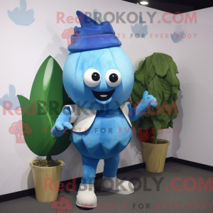 Blue Turnip mascottekostuum...