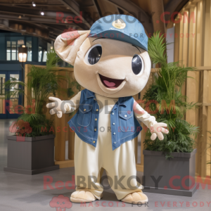 Beige Stingray maskot...