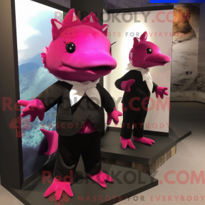 Magenta Axolotls máscara...