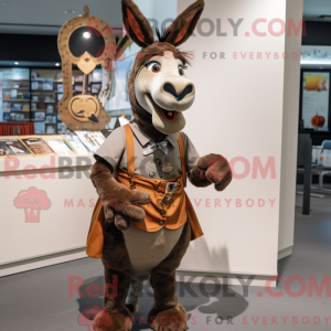 Brun æsel maskot kostume...