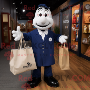 Navy Advokat maskot kostyme...