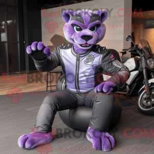 Lavendel Panther maskot...