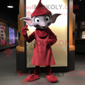 Maroon Elf-maskotdraktfigur...