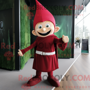 Maroon Elf mascottekostuum...