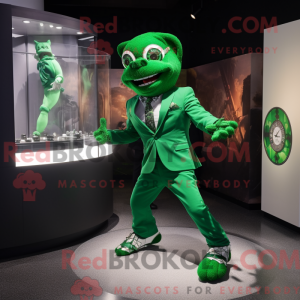 Green Contortionist mascot...