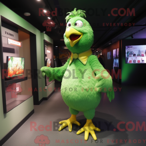 Groene Kip mascotte kostuum...