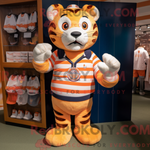Peach Tiger maskot kostume...