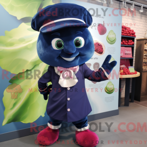 Navy Raspberry mascot...