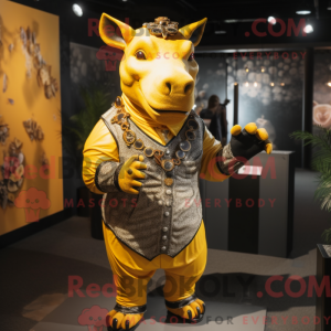 Yellow Rhinoceros mascot...