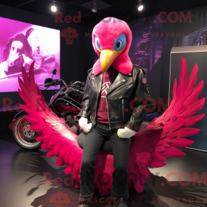 Maskotdraktfigurat Magenta...