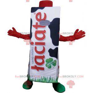 Mascot cartón de leche gigante blanco y negro - Redbrokoly.com