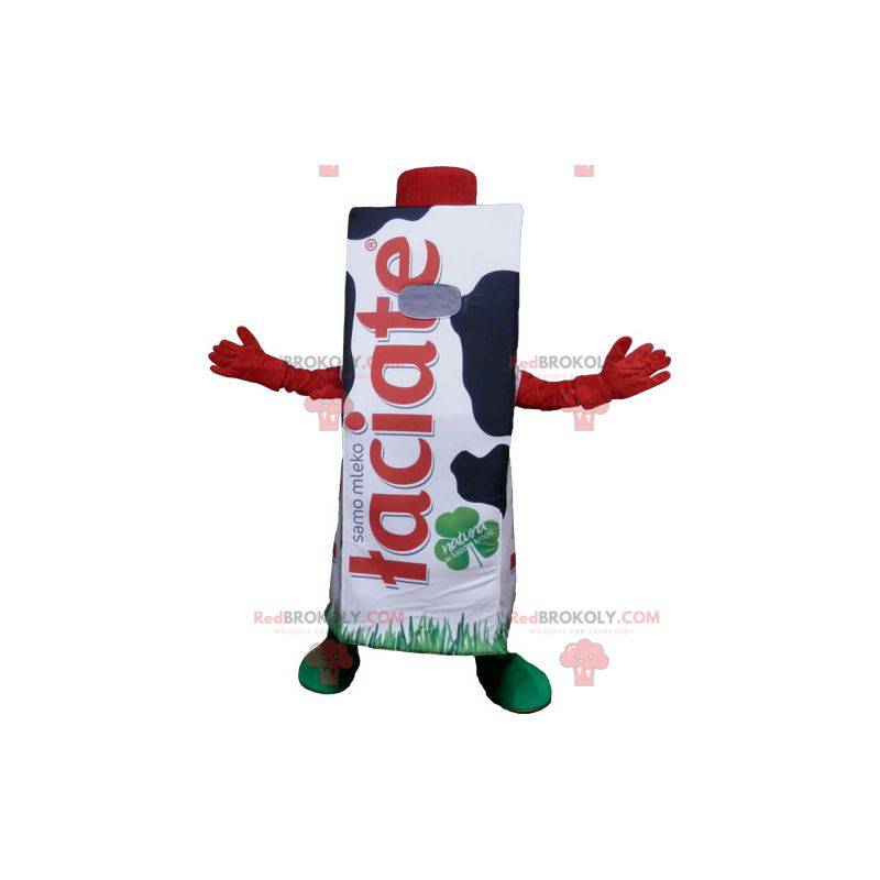 Mascot cartón de leche gigante blanco y negro - Redbrokoly.com