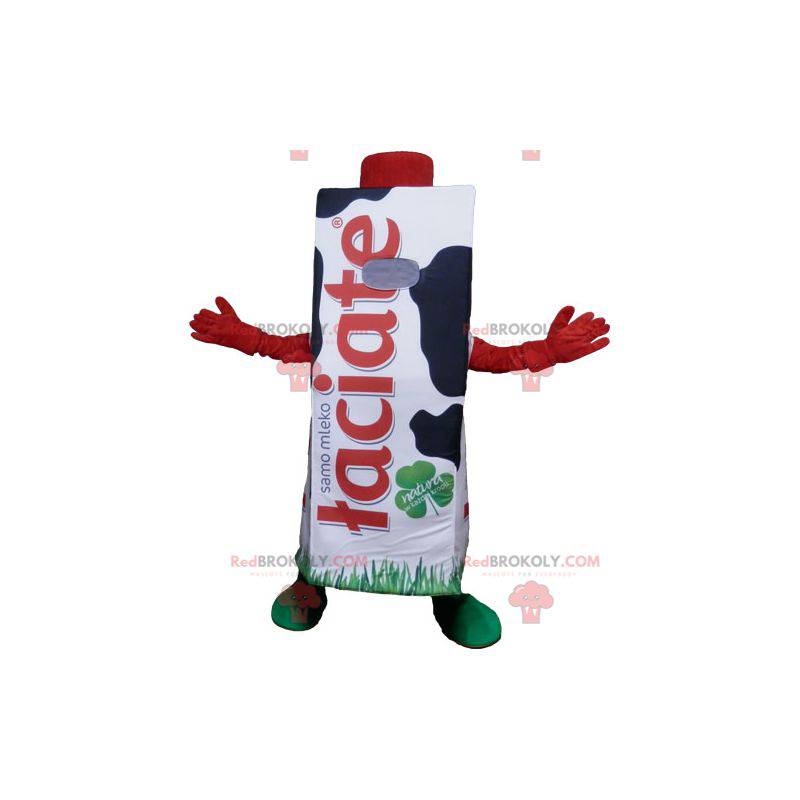 Maskot obří bílé a černé mléčné krabičce - Redbrokoly.com Maskot obří bílé a černé mléčné krabičce - Redbrokoly.com