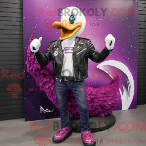 Magenta Swan Maskottchen...
