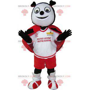 Black and white red ladybug mascot - Redbrokoly.com