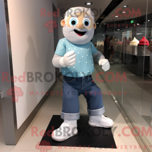 Sølv Cupcake maskot drakt...