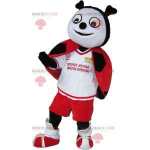 Black and white red ladybug mascot - Redbrokoly.com