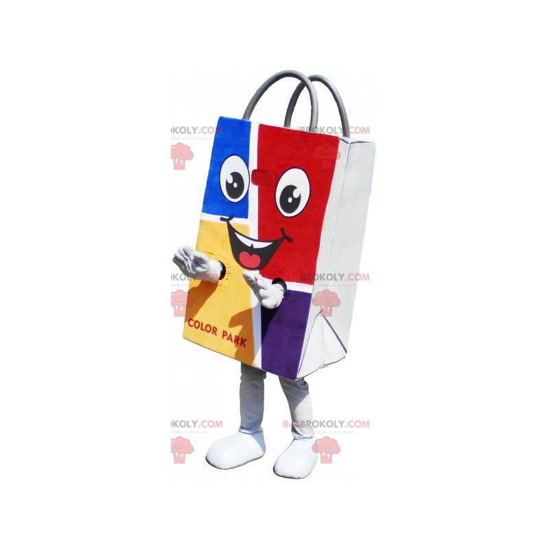 Mascota de bolsa de papel colorida y sonriente - Redbrokoly.com Mascota de bolsa de papel colorida y sonriente - Redbrokoly.com
