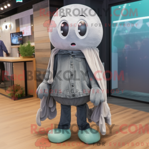 Gray Jellyfish mascot...