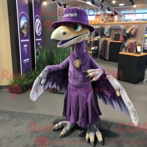 Personaggio mascotte viola...