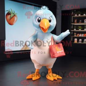 Peach Pigeon maskot kostume...
