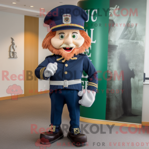 Navy Irish Castle maskot...
