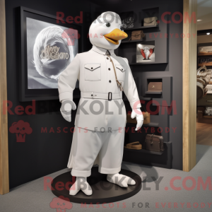 Hvid Blackbird maskot...