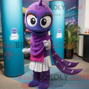 Personaggio mascotte viola...