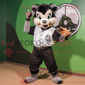 Olive Skunk mascot costume...