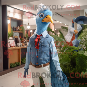 Himmelblå Fasan maskot...