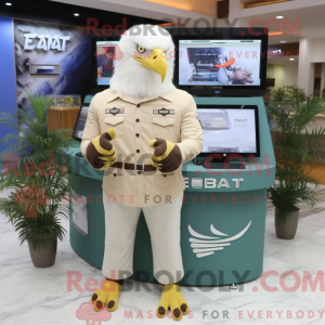 Cream Bald Eagle maskot...