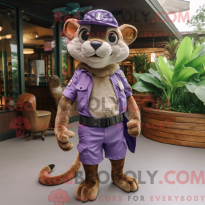 Lavendel Jaguarundi maskot...