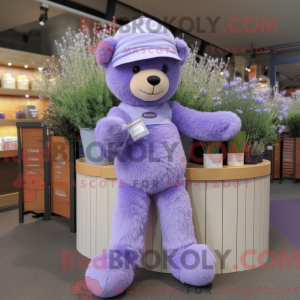Lavendel teddybeer mascotte...