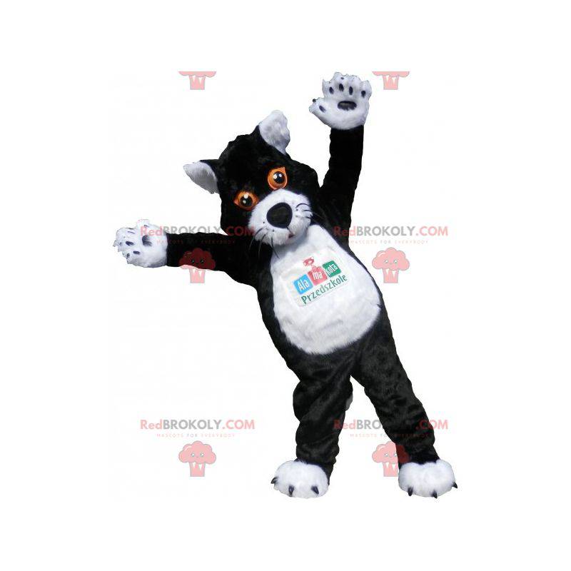 Big black and white cat mascot. Cat costume - Redbrokoly.com