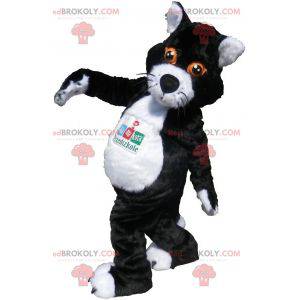 Stor sort og hvid kat maskot. Kat kostume - Redbrokoly.com