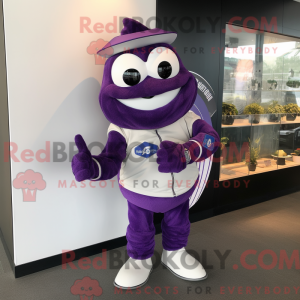 Personaggio mascotte viola...