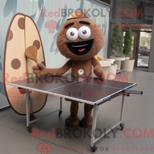 Brunt bordtennisbord maskot...