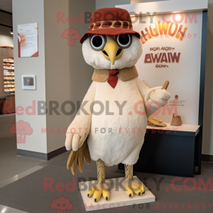 Cream Hawk-maskotdraktfigur...