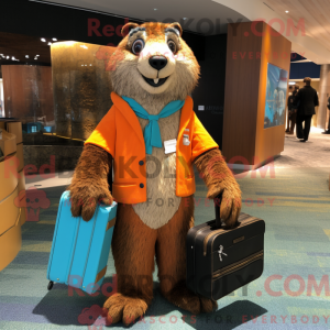 Marmot-mascottekostuumkarak...