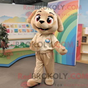 Tan Rainbow Maskottchen...