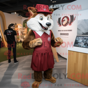 Maroon Say Wolf mascot...