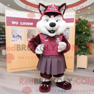 Maroon Say Wolf mascot...