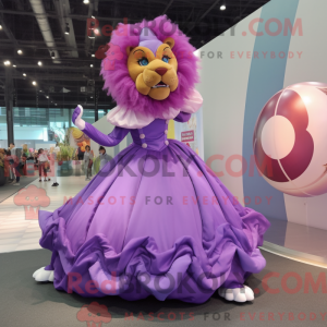 Lilla Tamer Lion maskot...