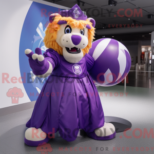 Lilla Tamer Lion maskot...