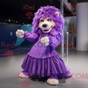 Lilla Tamer Lion maskot...