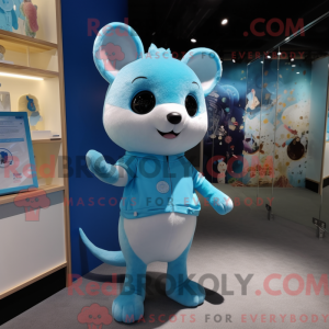 Sky Blue Dormouse mascot...